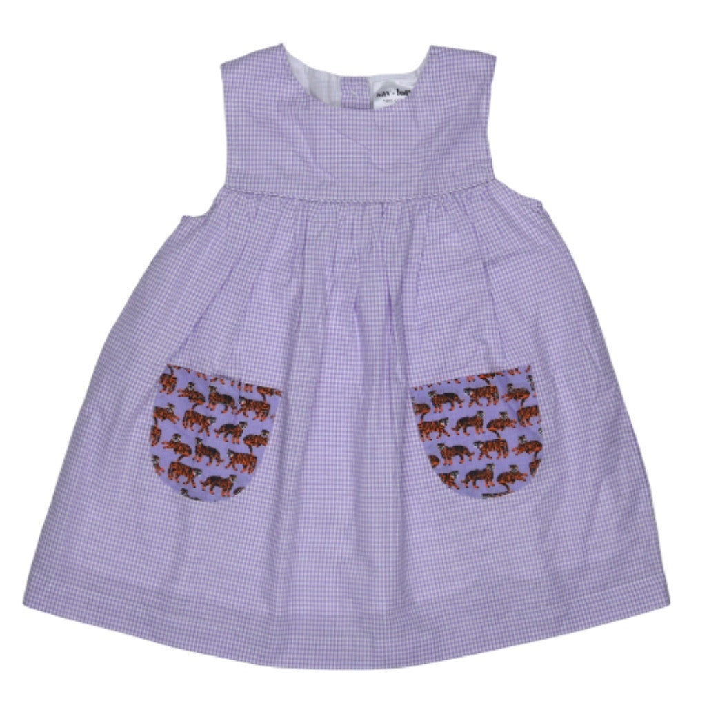 The Tillman Tiger Purple Gingham Jumper