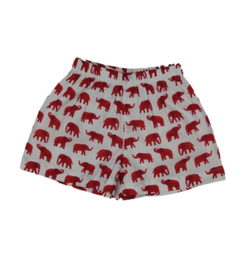 The Tutwiler Tide Boy Shorts (Small Elephant Pattern)