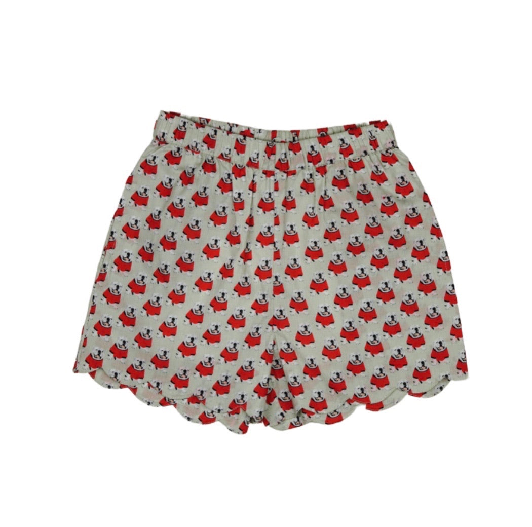 The Milledge Bulldog Scalloped Shorts